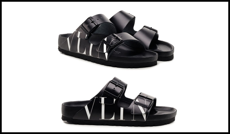 La maison Valentino s'est associée à Birkenstock pour un édition exclusive de la sandale Arizona de la marque