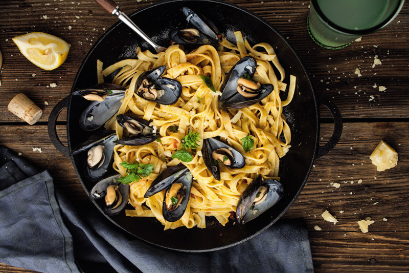 Pasta con le cozze, recette napolitaine et familale