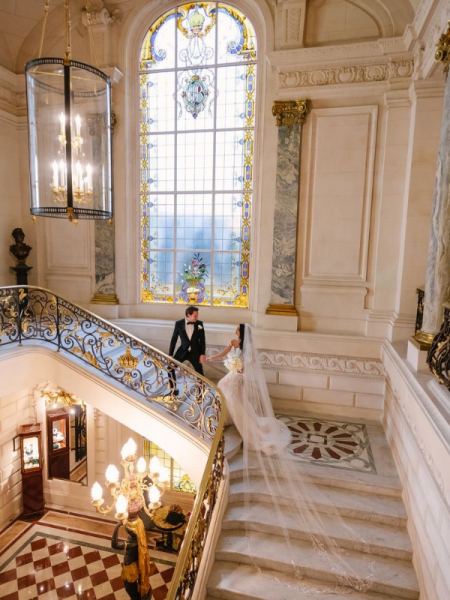 décoration de mariage regencycore ambiance château royauté 