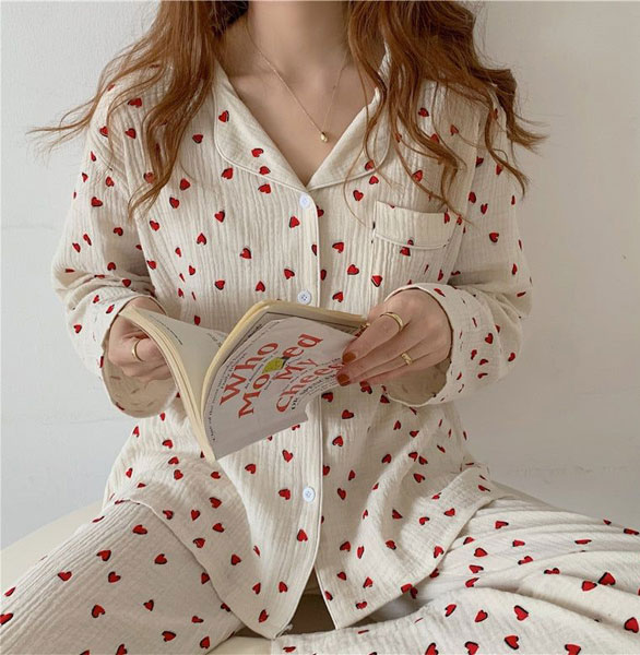 Pyjama cosy Saint-Valentin