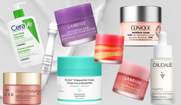 Montage photo produits skincare tendance en ce début d'année